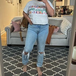 Abercrombie Curve Love Ultra High Rise 90s Straight Jean